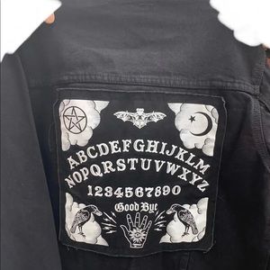 Hot topic black denim jacket original washed woman’s size medium